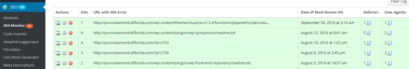 SEO Ultimate 404 Monitor