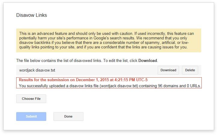 disavow 2