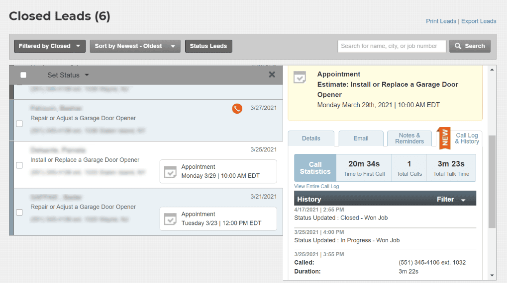 You can also record an appointment in the opportunity details