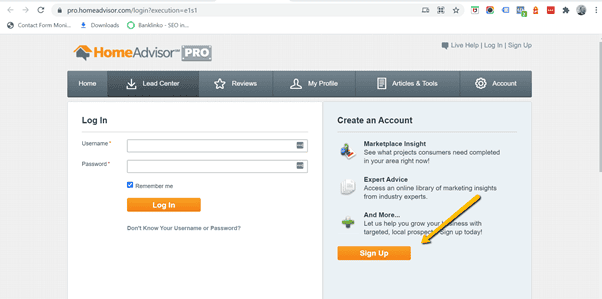 If you are brand new to Homeadvisor